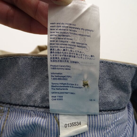 Tommy Hilfiger Straight Leg Khaki Chino Pants Mens Size 35 x 30 Preppy Casual - Picture 7 of 13